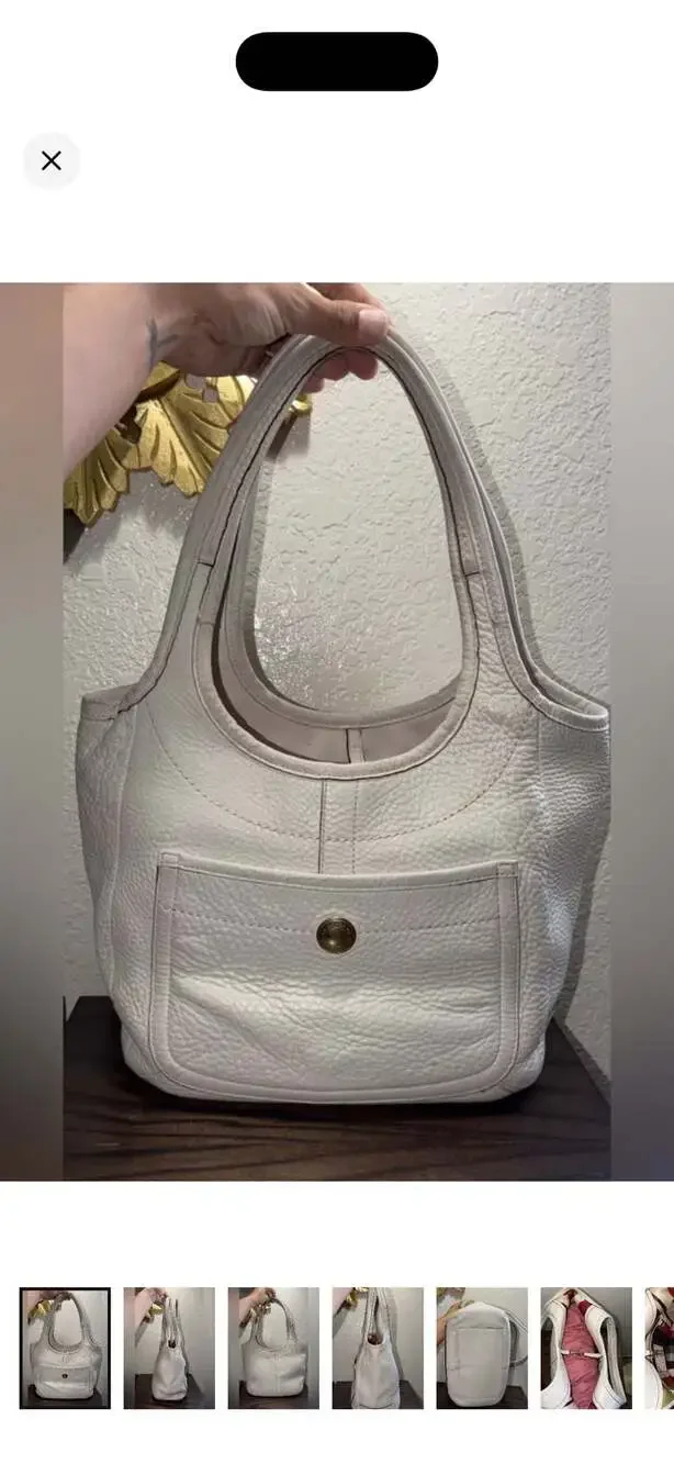 Coach Legacy Ergo Hobo Bag 11615 in White Pebble Leather